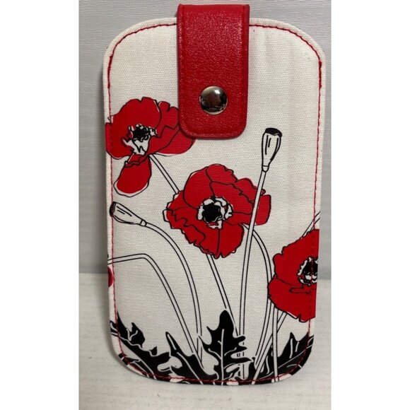 Legion Red & White Floral Wallet With Matching Key Holder Poppies 8 x 5" - Picture 12 of 16